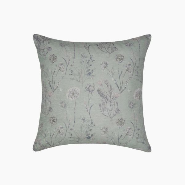 Ivy Cushion - Feather Filler - L50 x W50 x H1 cm - Sage Green