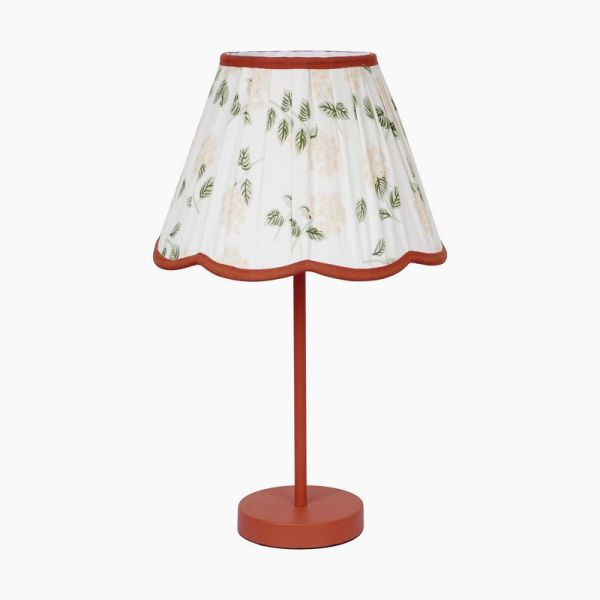 Tobias Table Lamp - Metal/Linen - L30 x W30 x H49 cm - Peach/Green