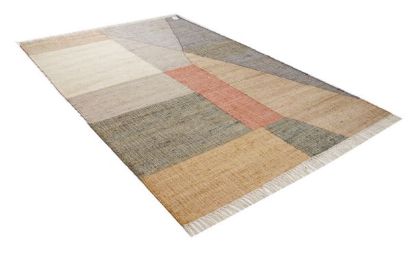 Reevi Rectangular Shaped Handwoven Kilim - Jute - L290 x W200 x H1 cm - Multicolour