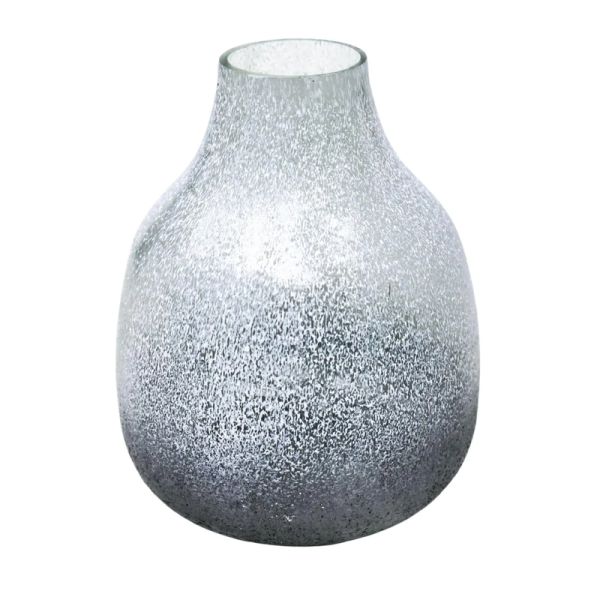 Verre Round Frosted Vase - Glass - L21 x W21 x H25 cm - Atlantic Blue