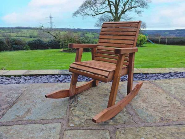 Valley Rocking Chair - Timber - L120 x W63 x H95 cm - Garden Furniture - Partially Assembled