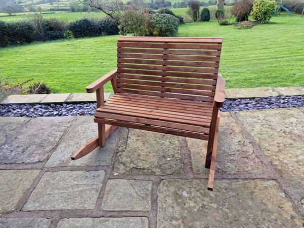 Valley Rocking Bench - Timber - L120 x W113 x H95 cm - Garden Furniture - Partially Assembled