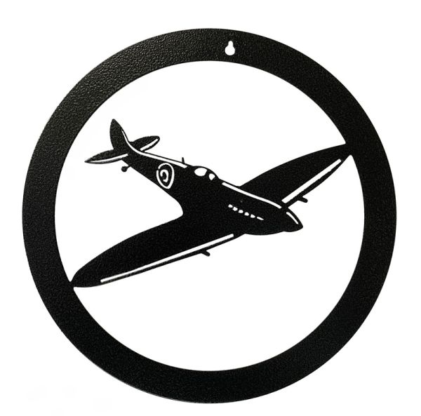 Spitfire Small Wall Art - L29.5 x W1.5 cm - Black