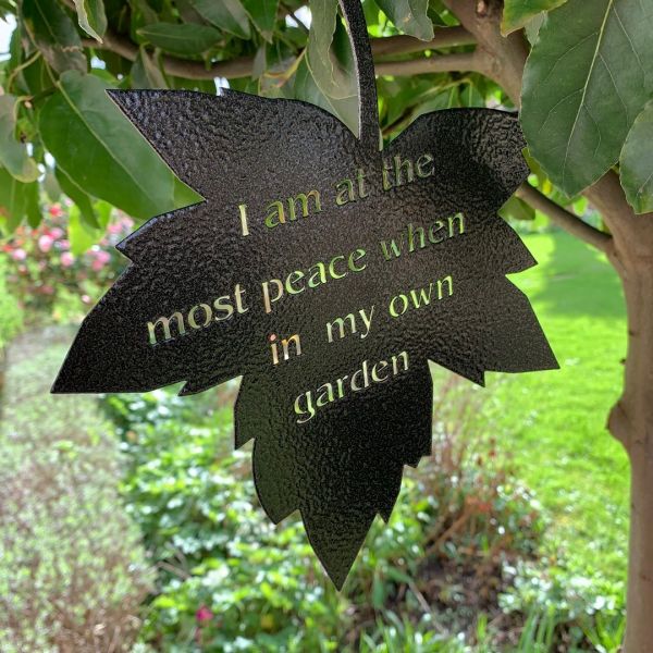 Falling Leaves - I Am At The Most Peace - W20 x H25 cm - Black