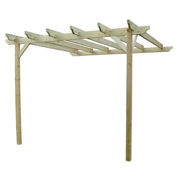 Wall Mounted Garden Pergola - Wood - L180 x W420 x H270 cm - Light Green