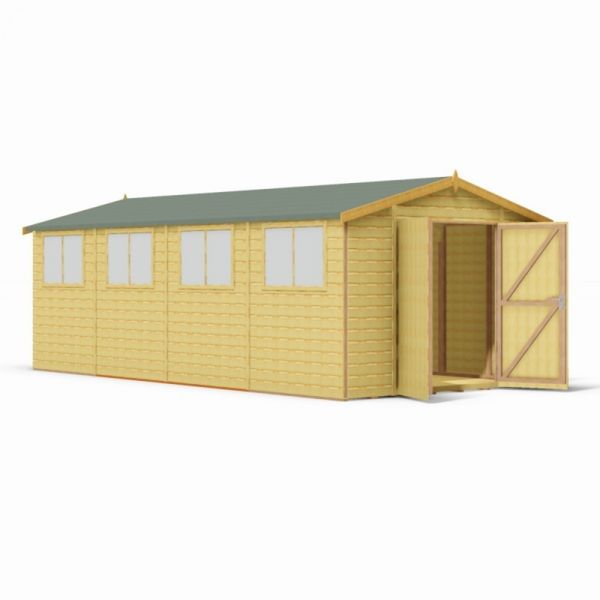 10 x 20 Feet Workspace DD Tongue and Groove Garden Shed Workshop