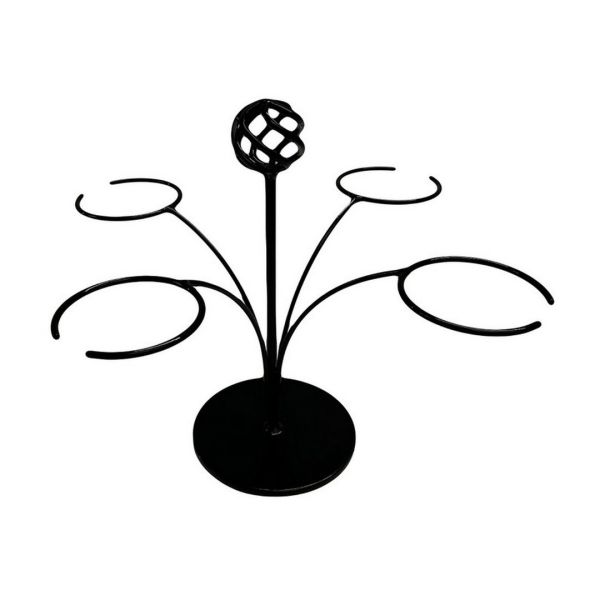 4 Glass Cocktail Tree Sundries - W35.6 x H31.7 cm - Black