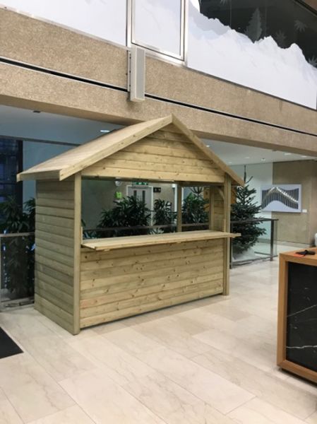 3m x 1.2m Indoor Chalet - Timber - L120 x W300 x H300 cm - Minimal Assembly Required